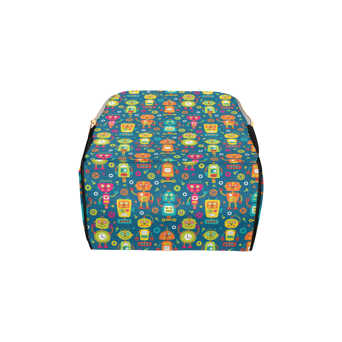 Robot Pattern Print Design A04 Diaper Bag Backpack