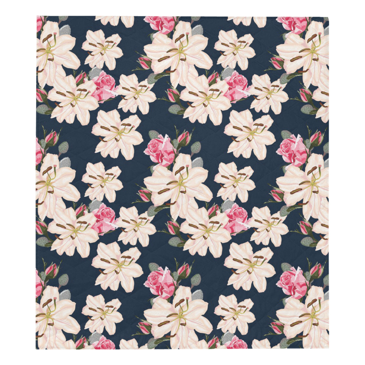 Lily Pattern Print Design LY04 Premium Quilt