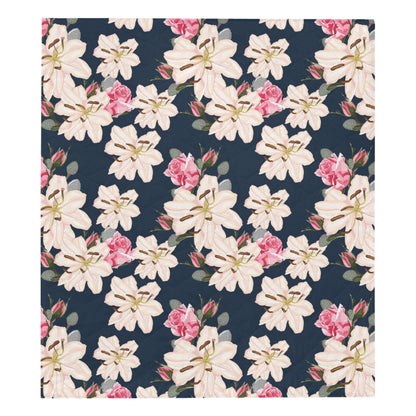 Lily Pattern Print Design LY04 Premium Quilt