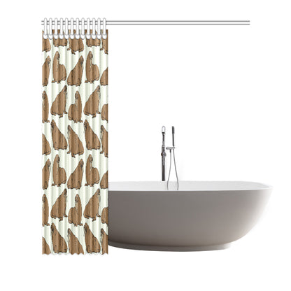 Walrus Pattern Print Design 03 Shower Curtain
