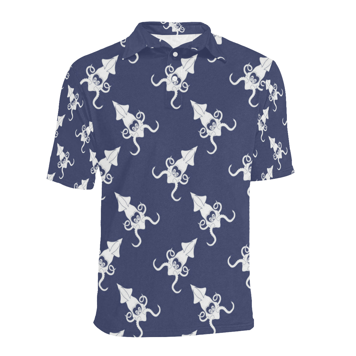 Giant Squid Pattern Print Design 02 Men Polo Shirt
