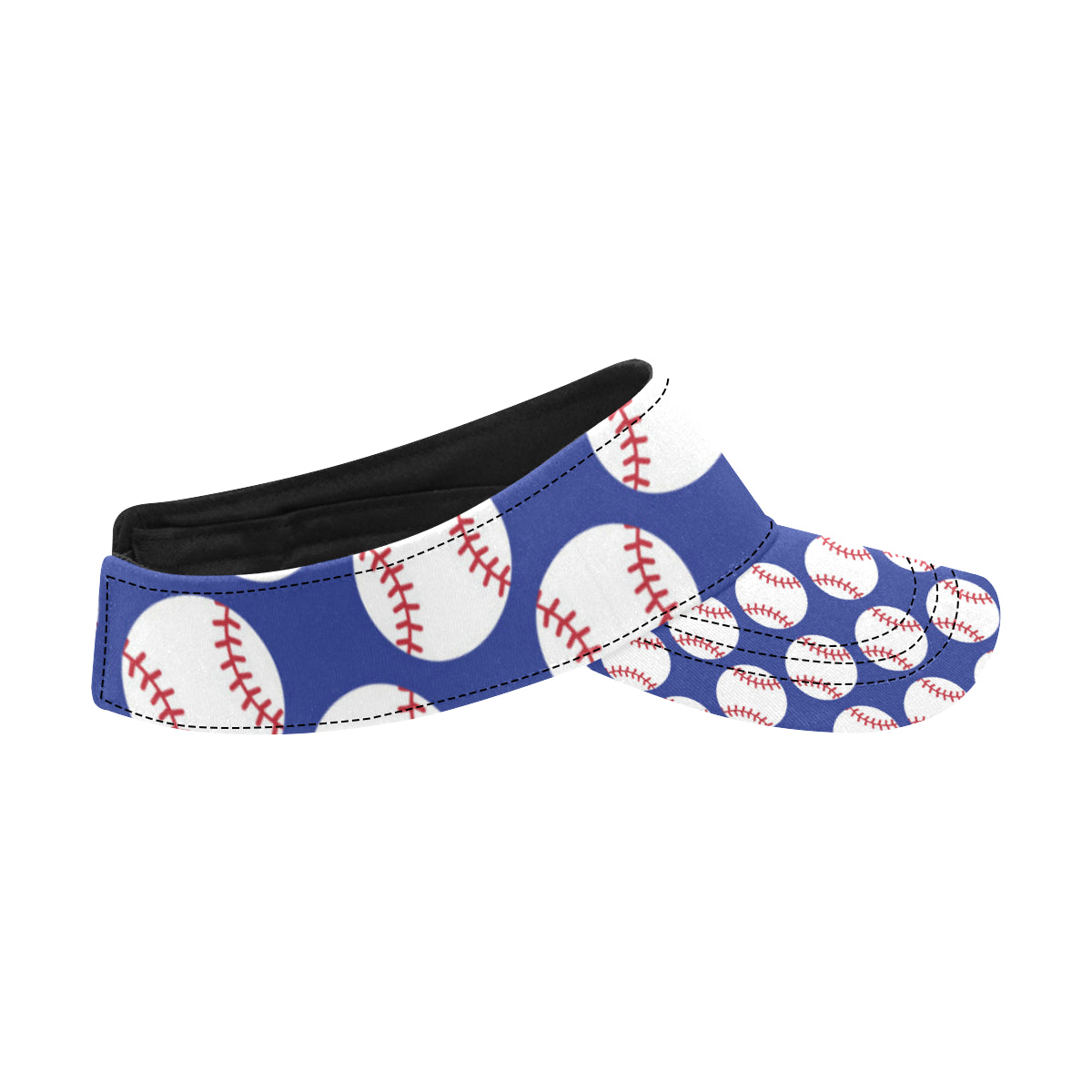 Baseball Blue Background Unisex Sun Visor