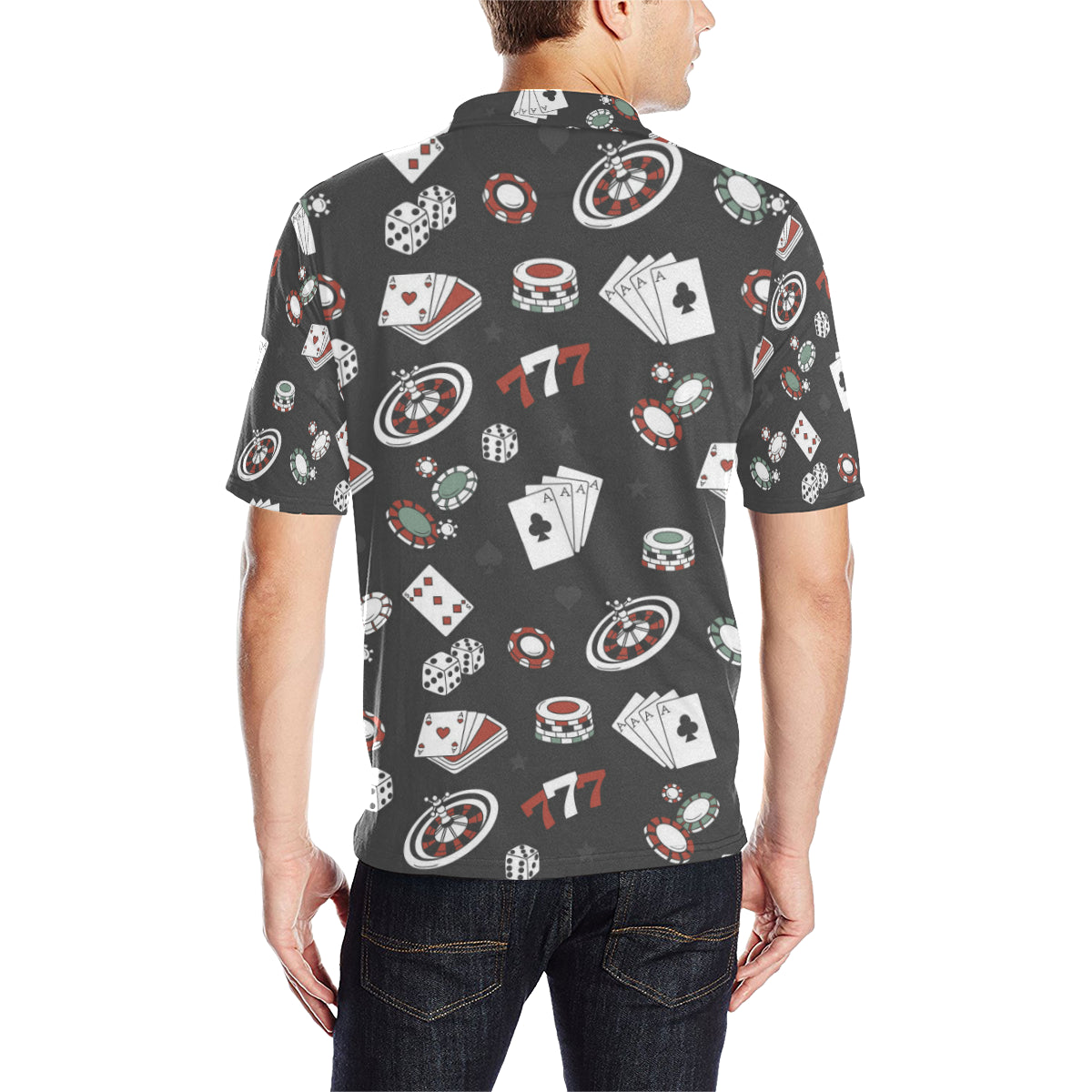 Casino Pattern Print Design 02 Men Polo Shirt