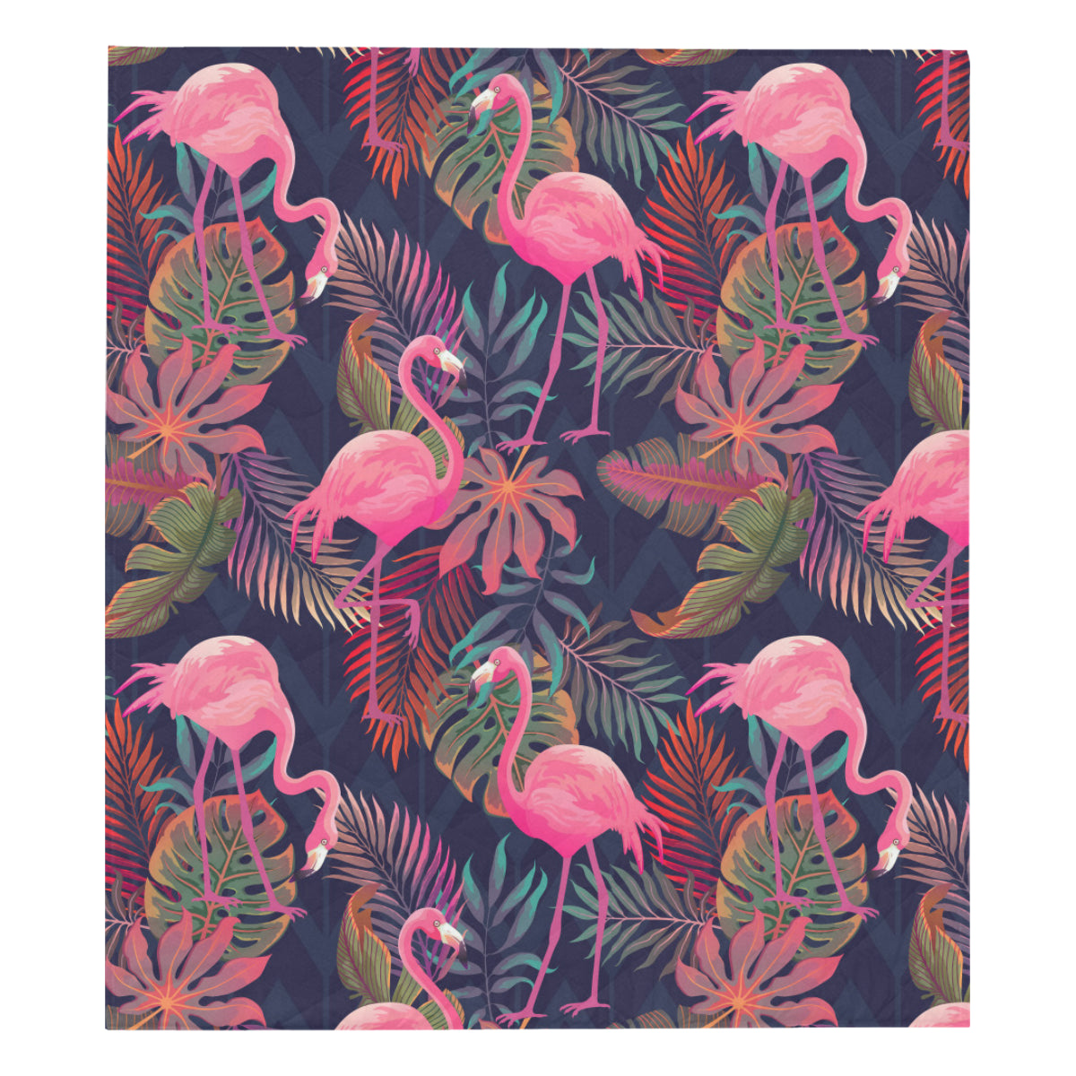 Flamingo Tropical Pattern Premium Quilt
