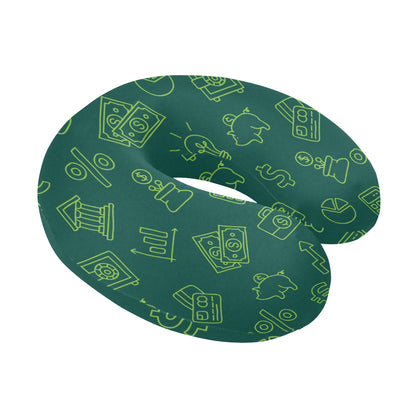 Accounting Financial Pattern Print Design 02 U-Shaped Travel Neck Pillow