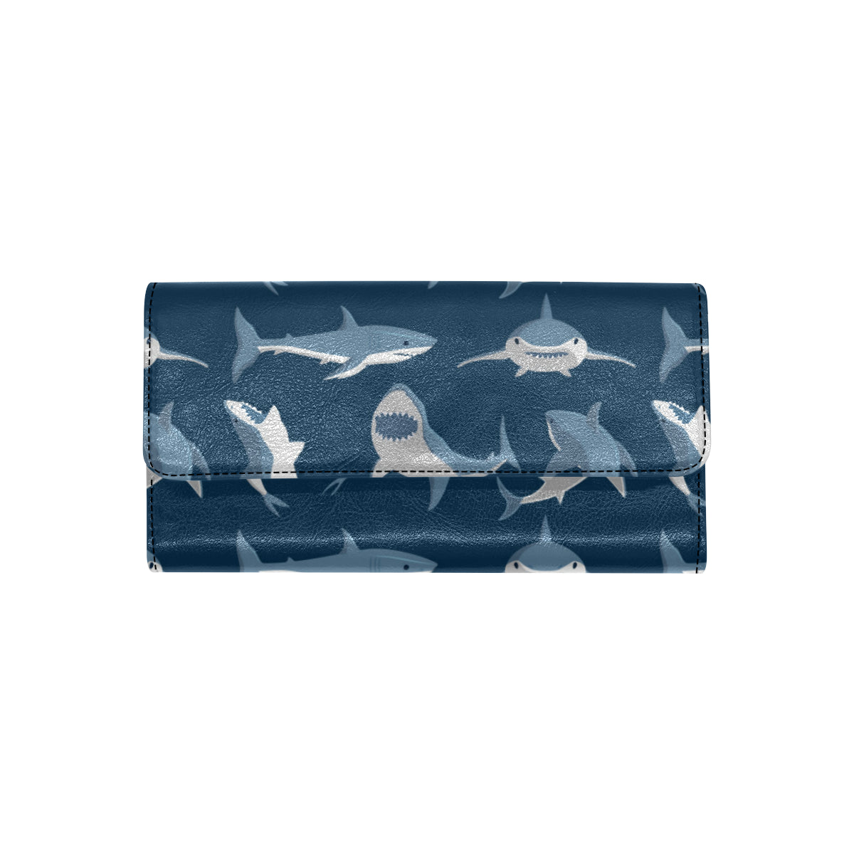 Shark Action Pattern Women's Trifold Wallet