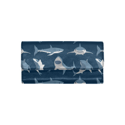 Shark Action Pattern Women's Trifold Wallet