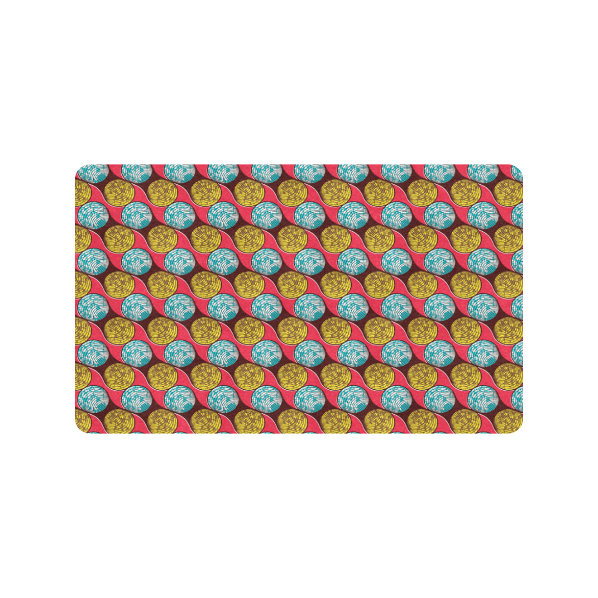 African Fashion Print Pattern Rubber Doormat