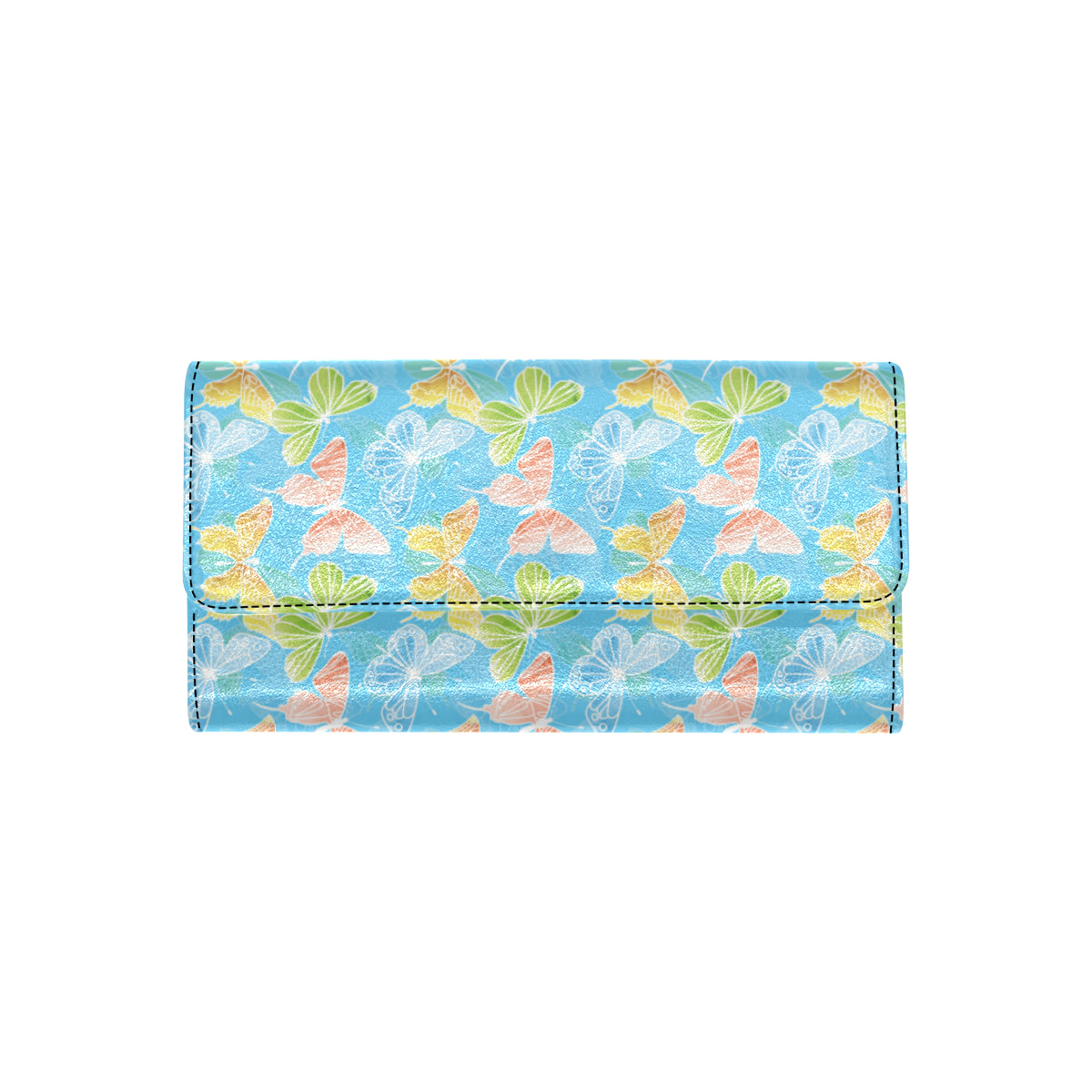 Butterfly Pattern Print Design 05 Women's Trifold Wallet