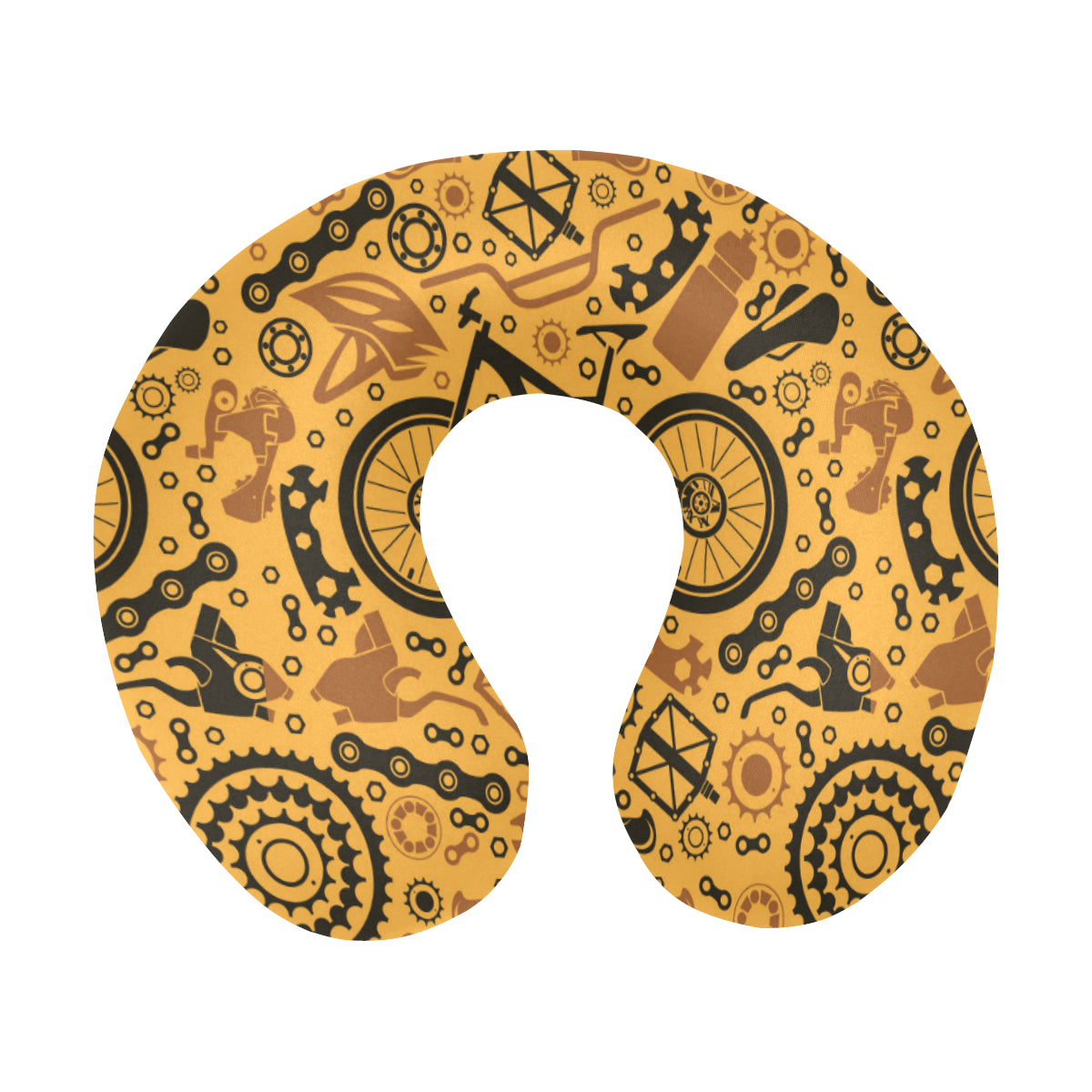Mountain bike Pattern Print Design 03 U-Shaped Travel Neck Pillow