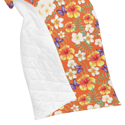 Tropical Flower Pattern Print Design TF027 Premium Quilt