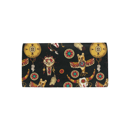 Native American Symbol Pattern Women's Trifold Wallet