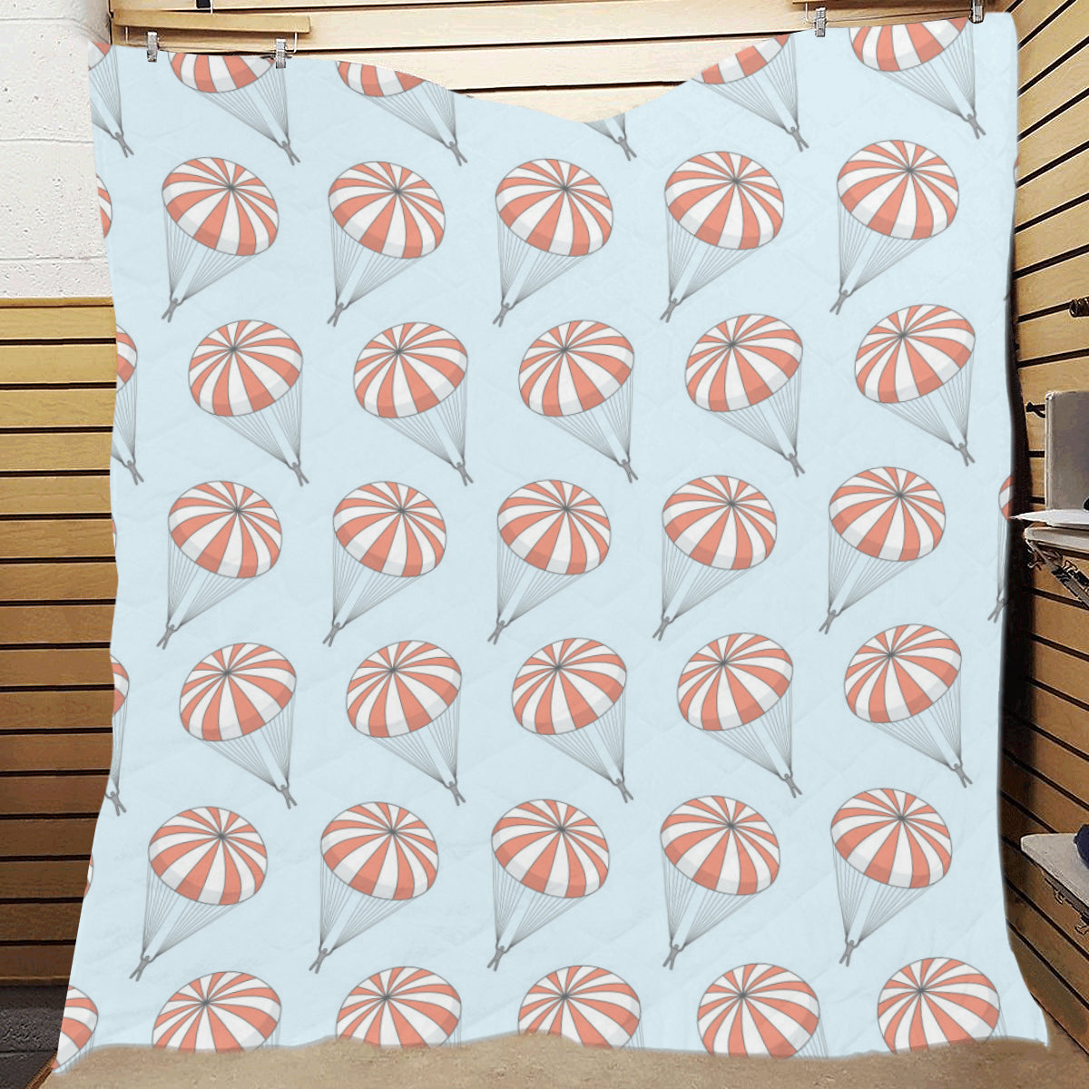 Skydiving Pattern Print Design 01 Premium Quilt