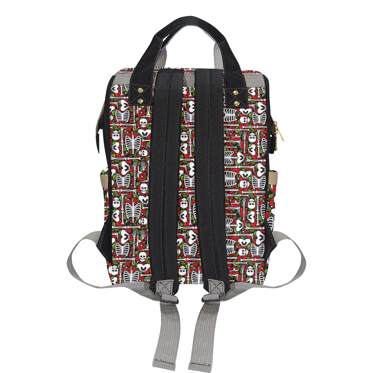 Skeleton Pattern Print Diaper Bag Backpack