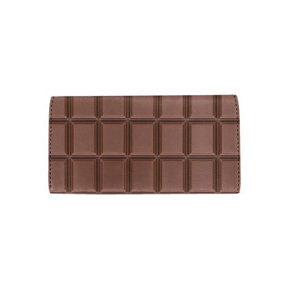 Chocolate Pattern Print Design 03 Women's Trifold Wallet