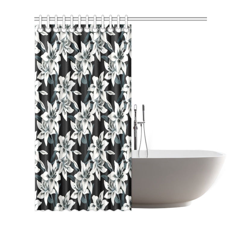Lily Pattern Print Design 03 Shower Curtain