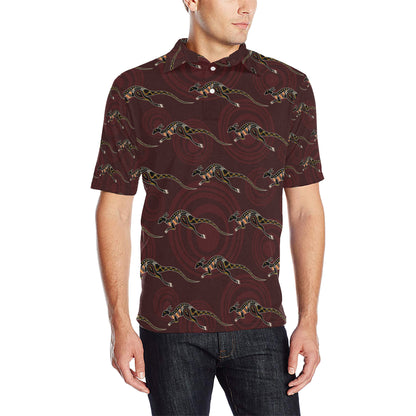 Kangaroos Pattern Print Design 05 Men Polo Shirt