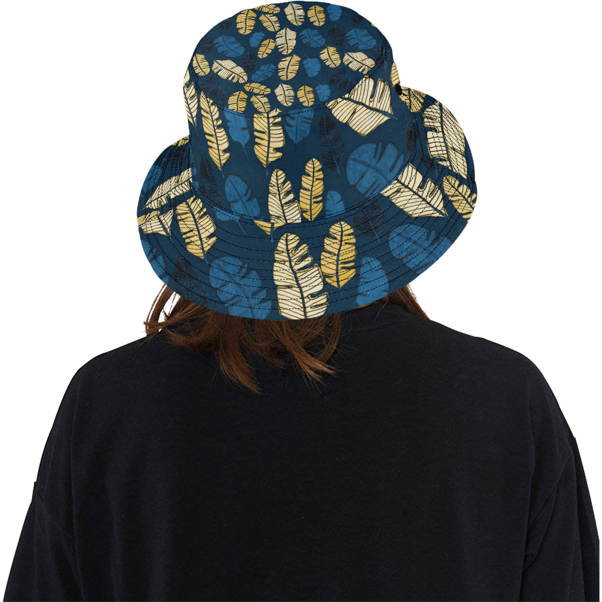 Banana Leaf Pattern Print Design BL09 Unisex Bucket Hat