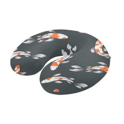 KOI Fish Pattern Print Design 04 U-Shaped Travel Neck Pillow
