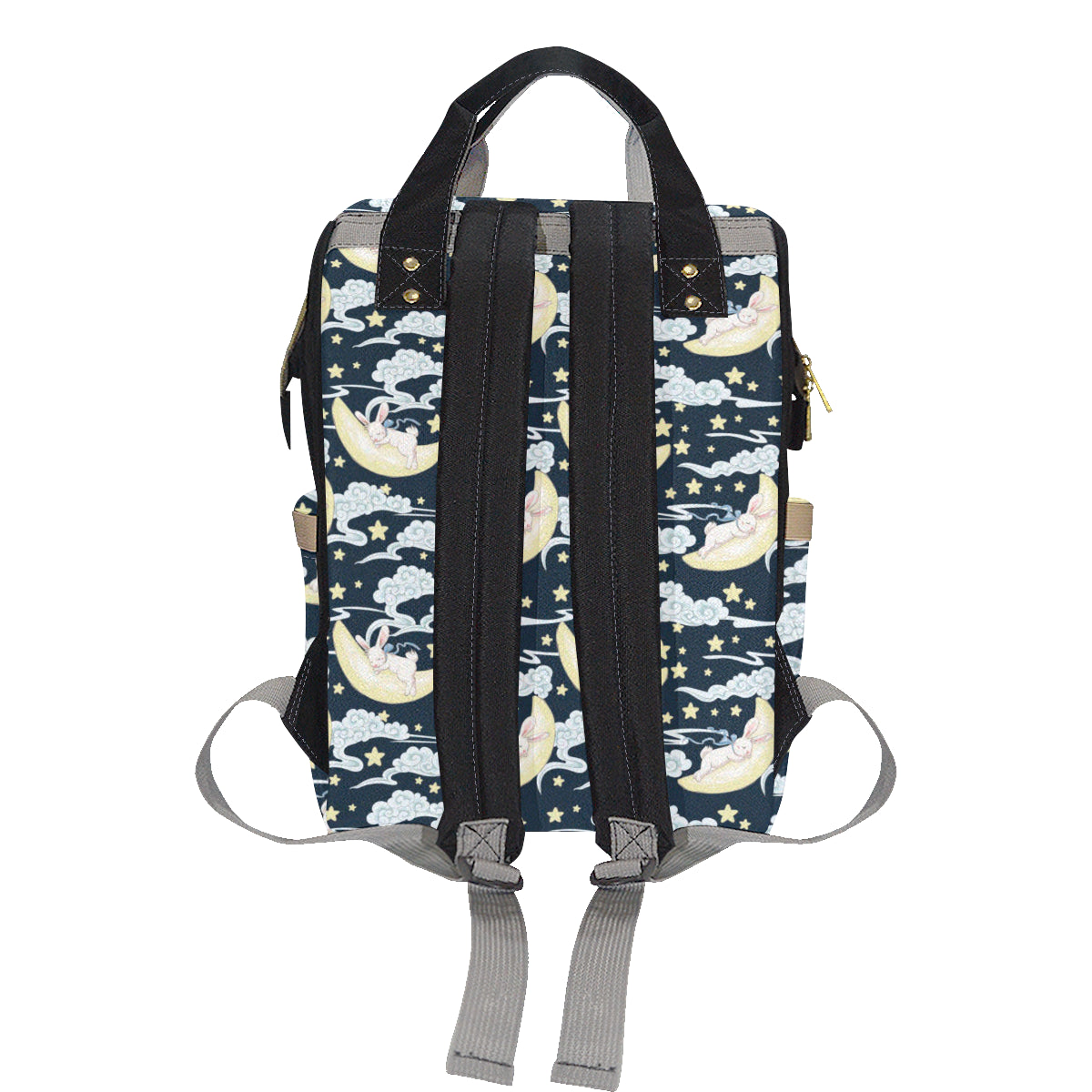 Rabbit Sleeping Pattern Print Design RB08 Diaper Bag Backpack