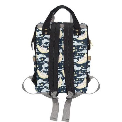 Rabbit Sleeping Pattern Print Design RB08 Diaper Bag Backpack