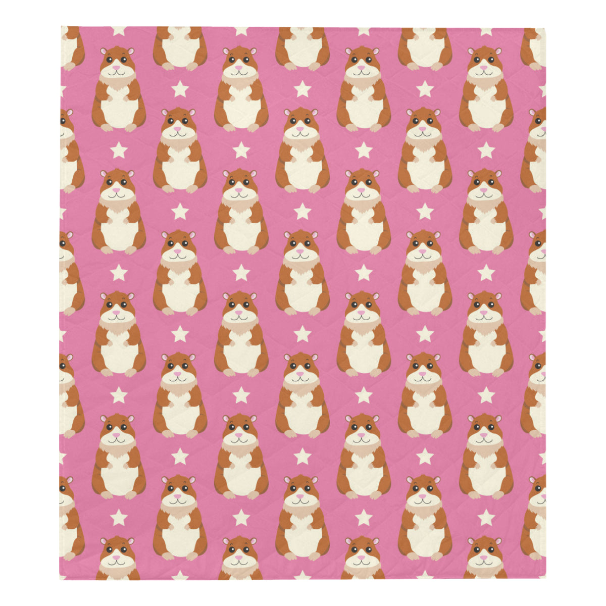 Hamster Cute Pattern Print Design 02 Premium Quilt