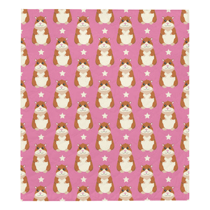 Hamster Cute Pattern Print Design 02 Premium Quilt