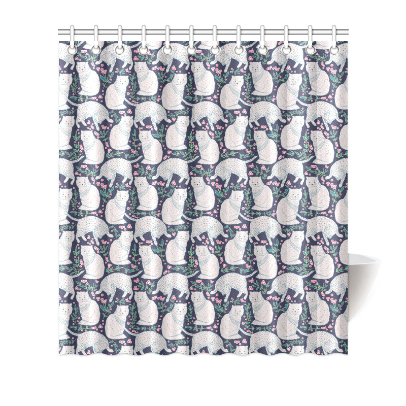 Cat Pattern Print Design 06 Shower Curtain