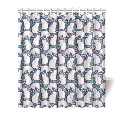 Cat Pattern Print Design 06 Shower Curtain