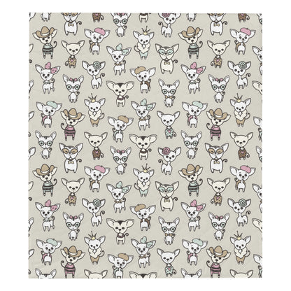 Chihuahua Pattern Print Design 02 Premium Quilt