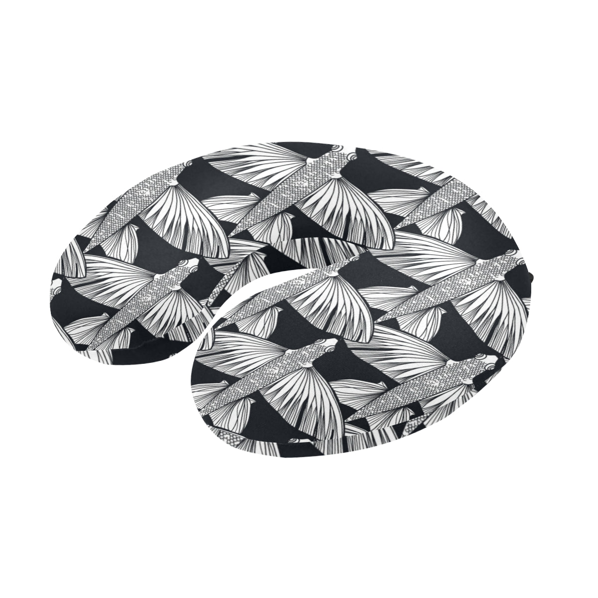 Flying Fish Pattern Print Design 03 U-Shaped Travel Neck Pillow
