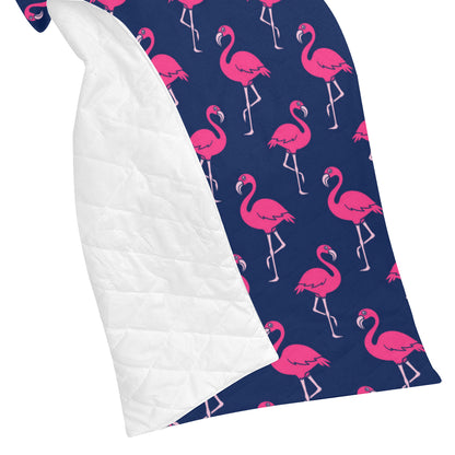 Pink Flamingo Pattern Premium Quilt