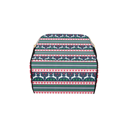 Reindeer Pattern Print Design 03 Diaper Bag Backpack