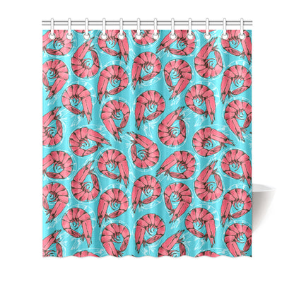 Prawn Pattern Print Design 01 Shower Curtain