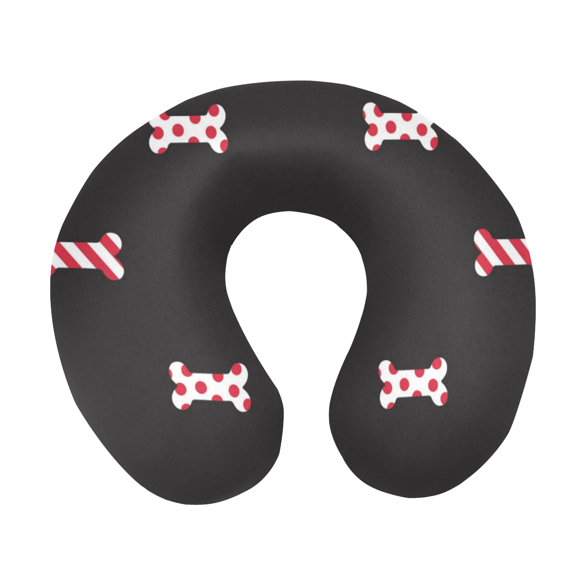 Dog Bone Pattern Print Design 04 U-Shaped Travel Neck Pillow