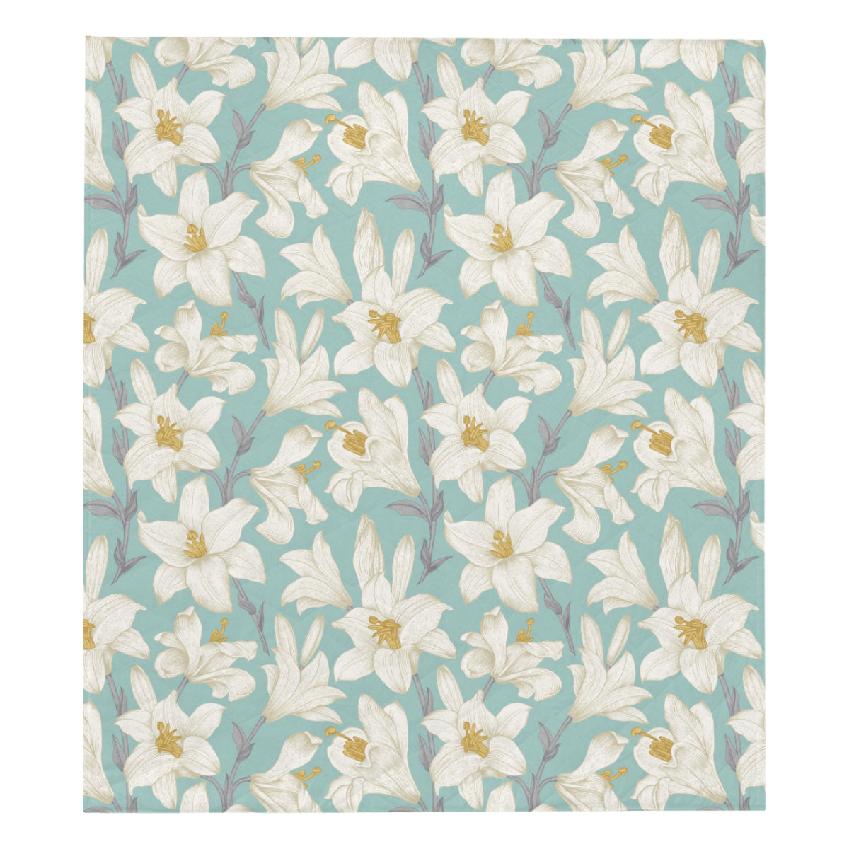 Lily Pattern Print Design 02 Premium Quilt