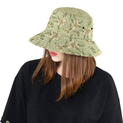 Lily Pattern Print Design LY06 Unisex Bucket Hat