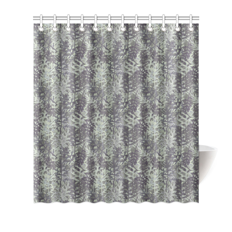 Camouflage Fern Pattern Print Design 05 Shower Curtain