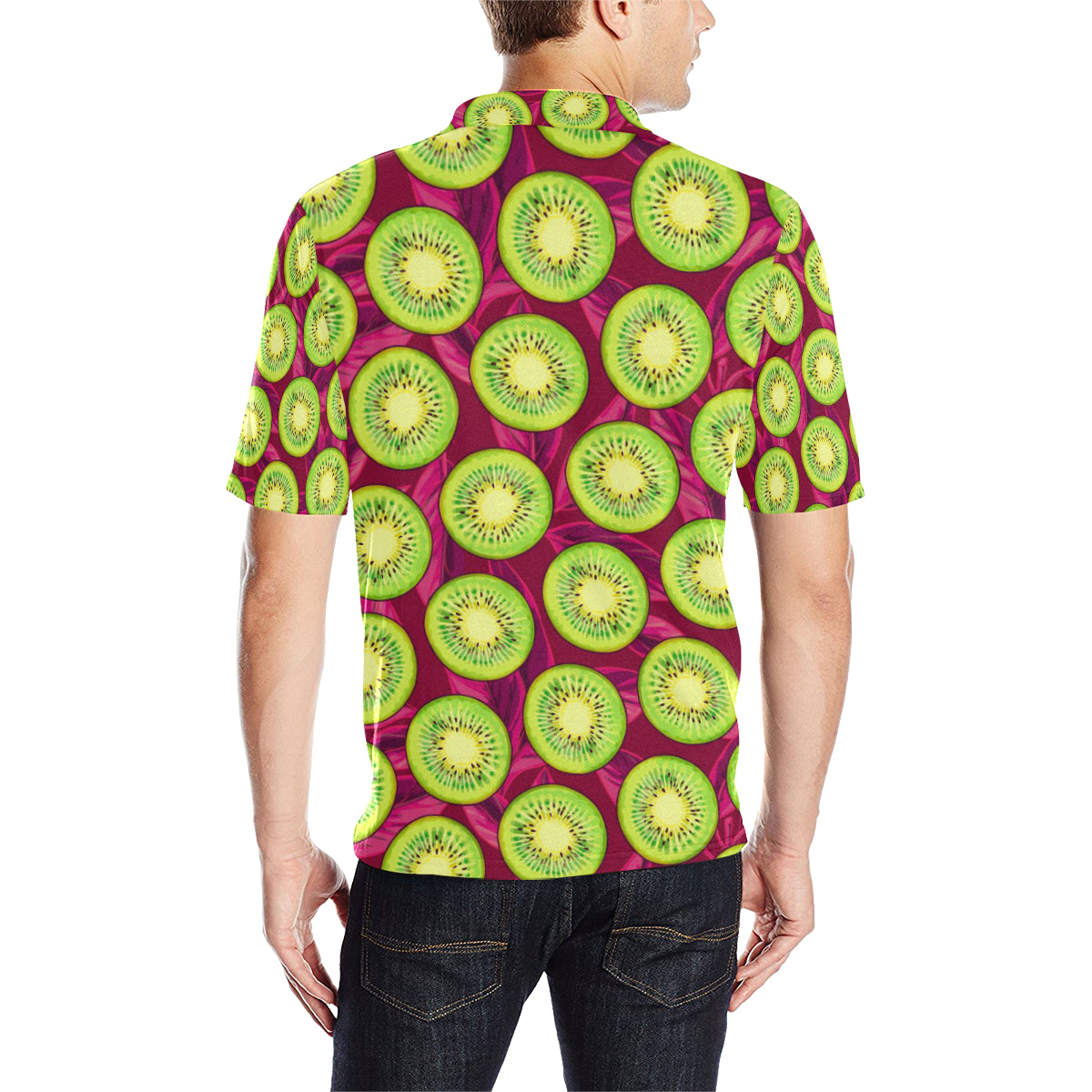Kiwi Pattern Print Design KW05 Men Polo Shirt