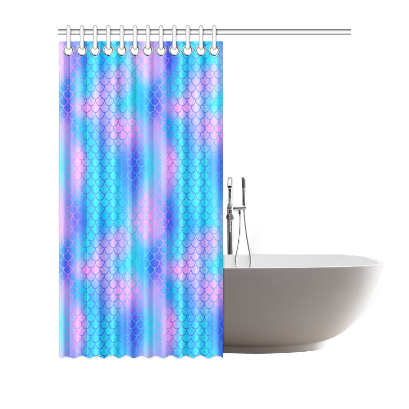 Mermaid Scales Pattern Print Design 04 Shower Curtain