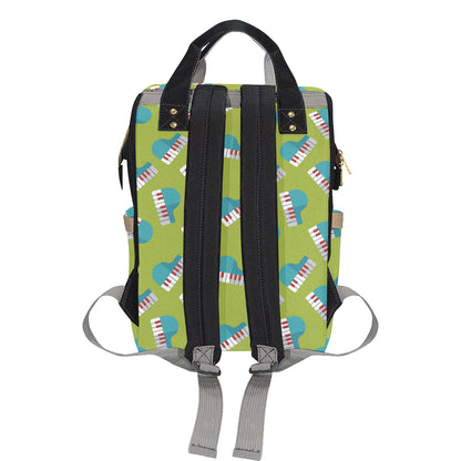 Piano Pattern Print Design 03 Diaper Bag Backpack