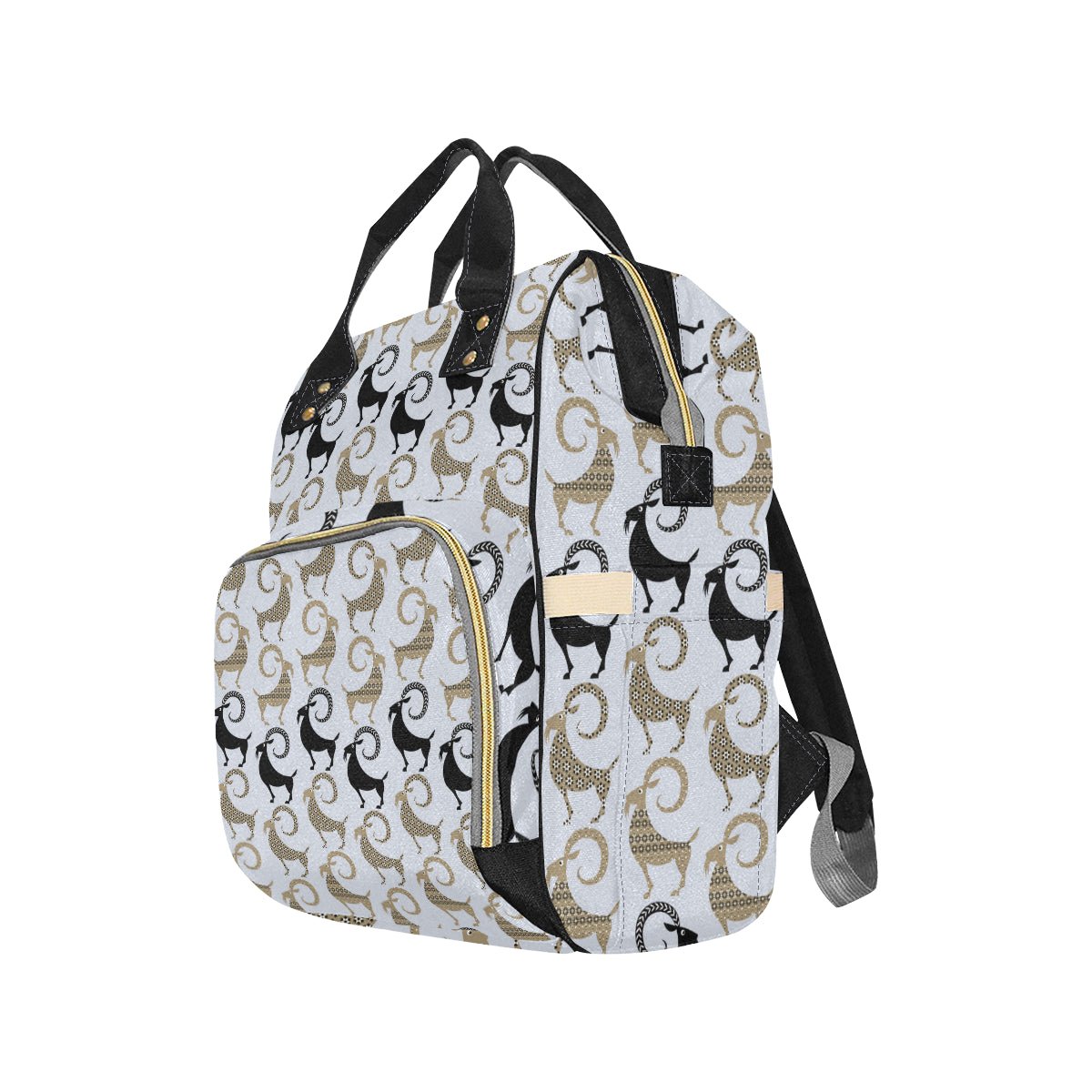 Goat Pattern Print Design 03 Diaper Bag Backpack