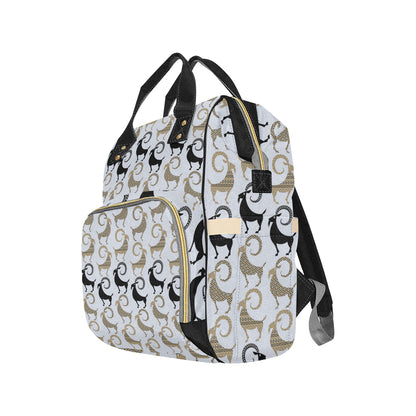 Goat Pattern Print Design 03 Diaper Bag Backpack