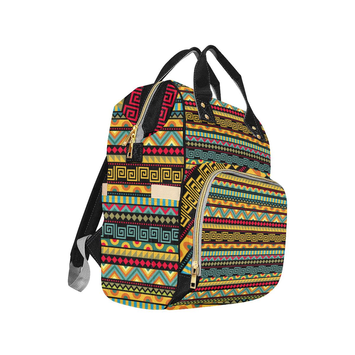 African Pattern Print Design 03 Diaper Bag Backpack