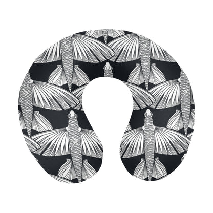 Flying Fish Pattern Print Design 03 U-Shaped Travel Neck Pillow