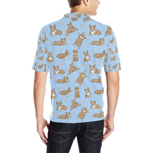 Pembroke Welsh Corgis Pattern Print Design A05 Men Polo Shirt