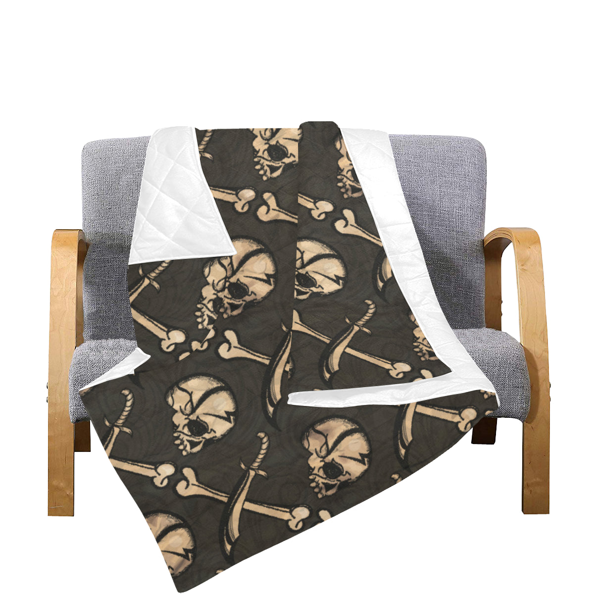 Pirate Pattern Print Design A03 Premium Quilt
