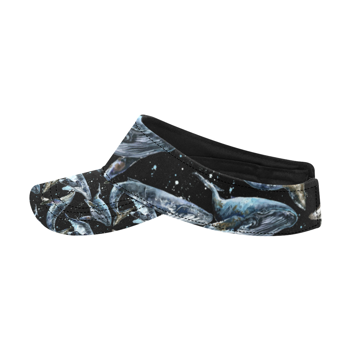 Humpback Whale Pattern Print Design 01 Unisex Sun Visor