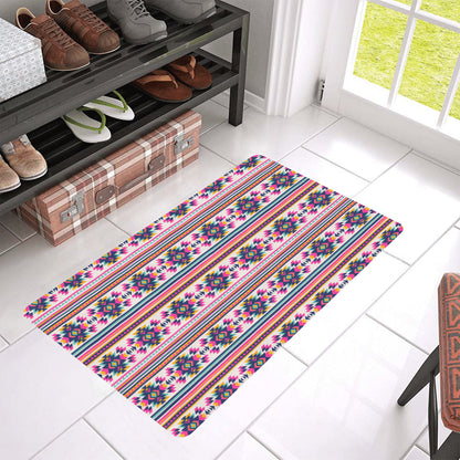 Indian Navajo Neon Themed Design Print Rubber Doormat