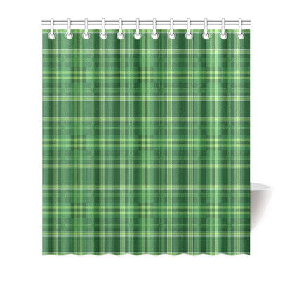 Irish Plaid Pattern Print Design 02 Shower Curtain